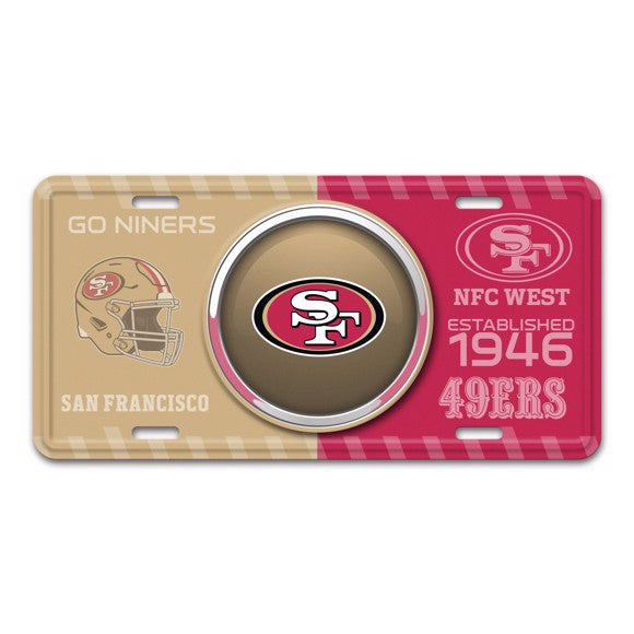 San Francisco 49ers Metal License Plate