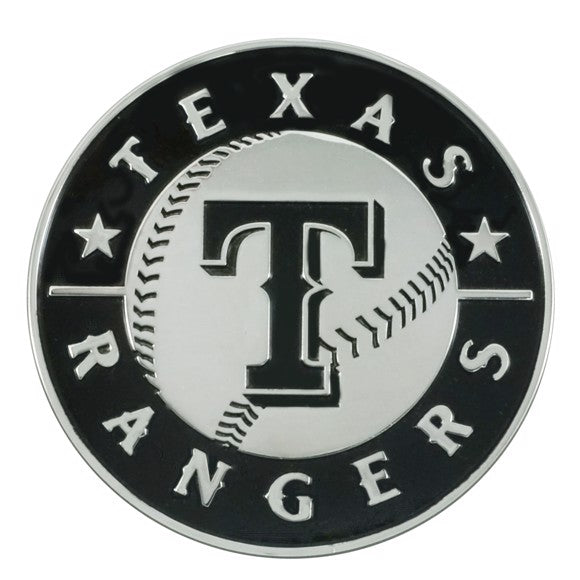 Texas Rangers 3-D Metal Auto Emblem – Auto License Plates Frames
