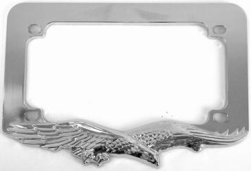 Chrome Eagle Motorcycle License Frame