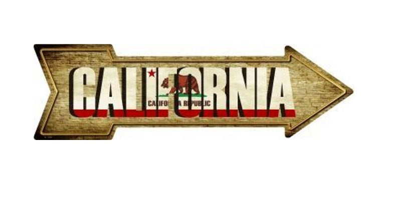 California Metal Arrow Street Sign