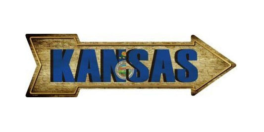 Kansas Metal Arrow Street Sign