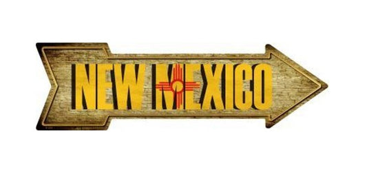 New Mexico Metal Arrow Street Sign