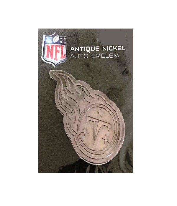 Tennessee Titans Antique Nickel Auto Emblem