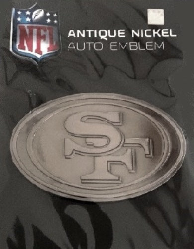 San Francisco 49ers Antique Nickel Auto Emblem