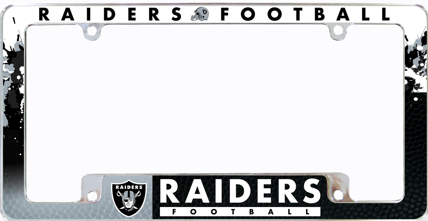 Oakland Raiders All Over Chrome License Plate Frame