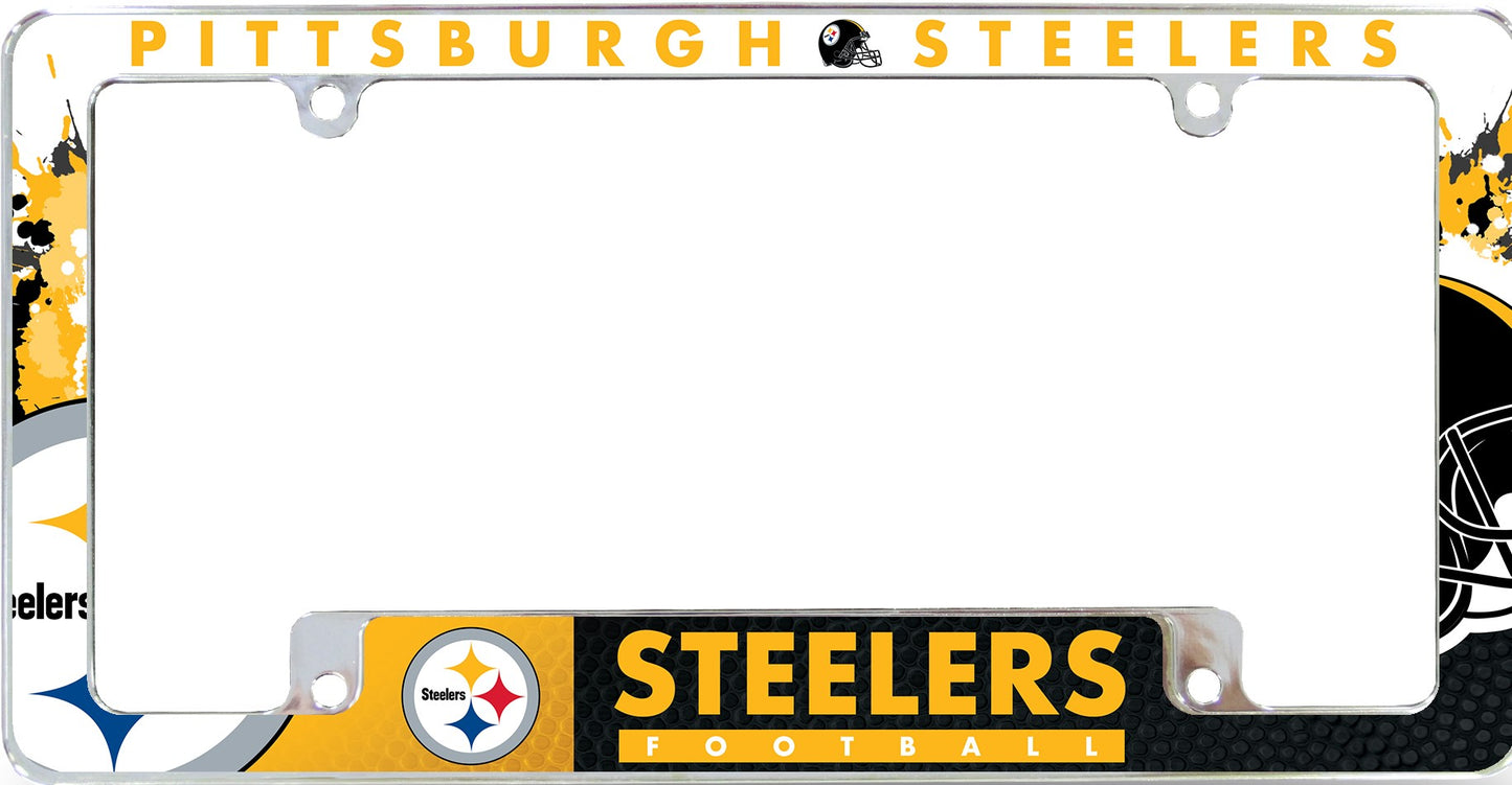 Pittsburgh Steelers All Over Chrome License Plate Frame