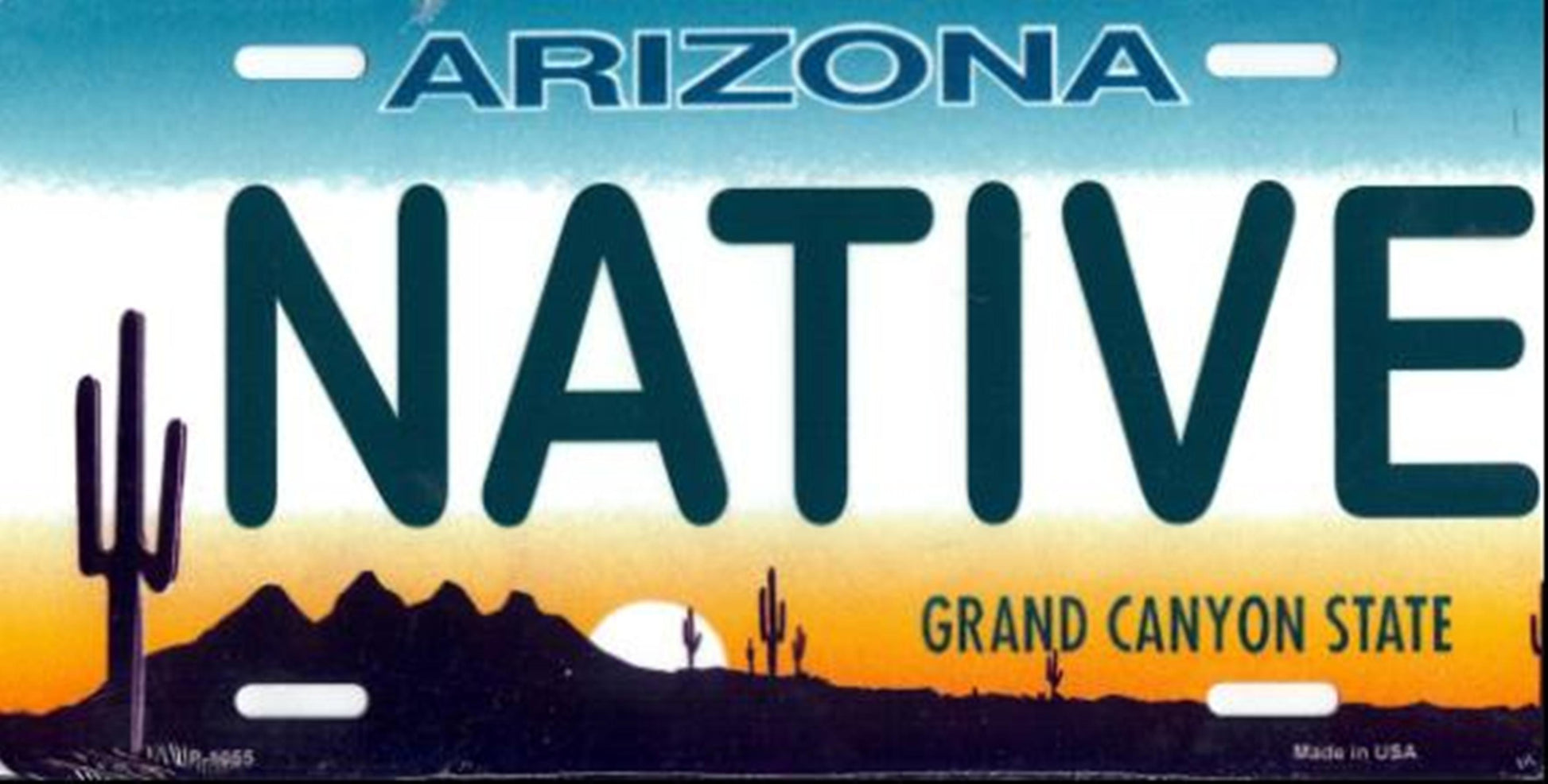 Arizona "Native"  Metal License Plate