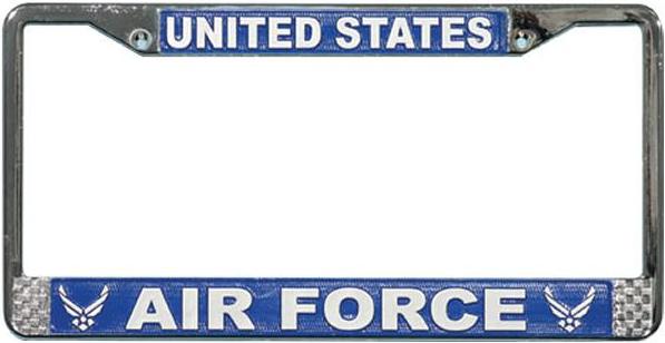 U.S. Air Force Wings Chrome License Plate Frame