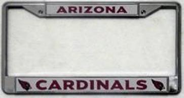 Arizona Cardinals Chrome License Plate Frame