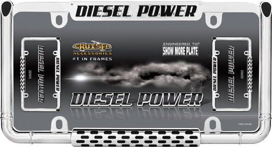 Diesel Power Chrome License Plate Frame