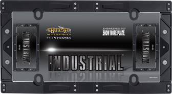 Industrial Textured Matte Black License Plate Frame