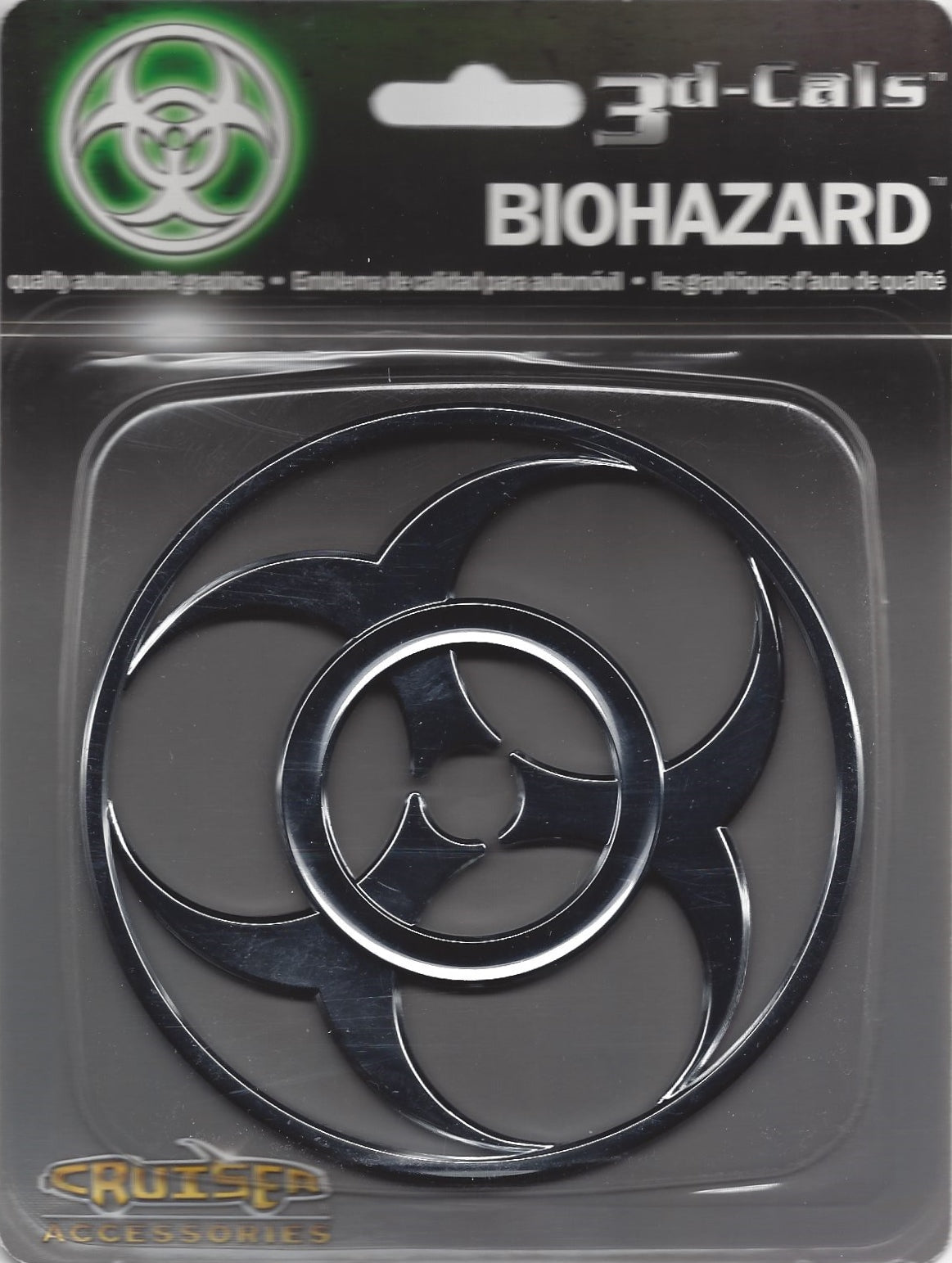 Biohazard Chrome Auto Emblem