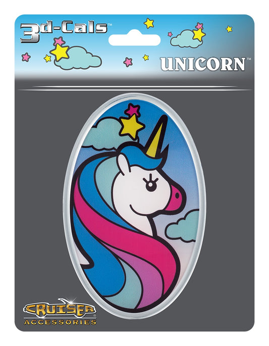 3D Cals Unicorn Chrome Plastic Decal