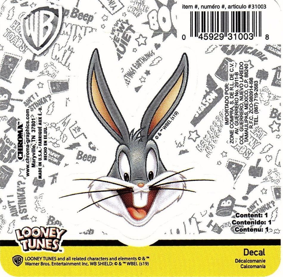 Bugs Bunny Vinyl Decal