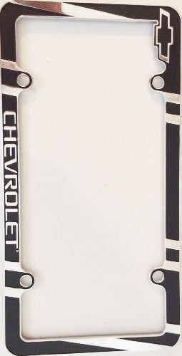 Chevrolet Chrome And Black License Plate Frame