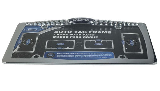 Ford Reversible Emblem Chrome License Plate Frame