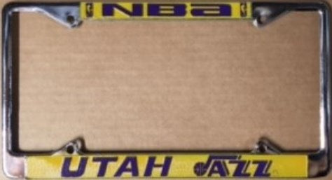 Utah Jazz Chrome License Plate Frame