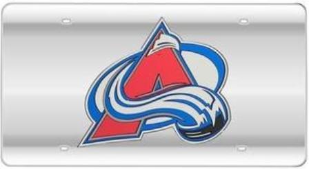 Colorado Avalanche (Silver) Laser License Plate