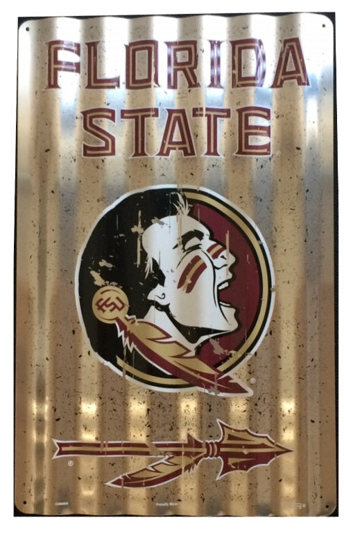 Florida State Seminoles Corrugated Metal Sign