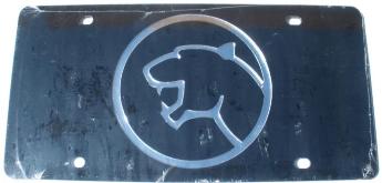 Cougar Black Laser Cut License Plate