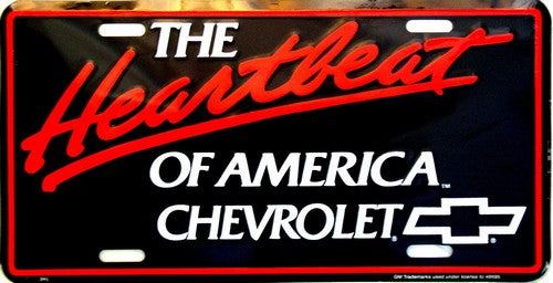 Chevy Heartbeat of America License Plate