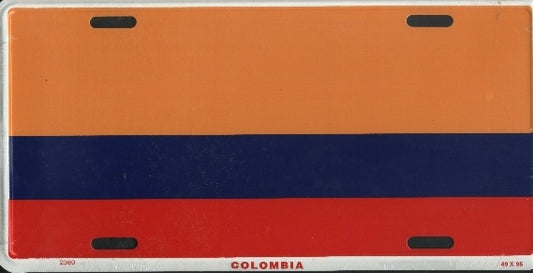 Colombia Flag License Plate