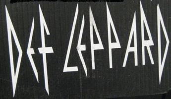 Def Leppard White 4" x 4" Decal