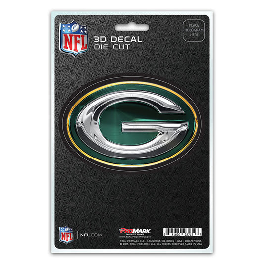 Green Bay Packers Die Cut 3D Decal