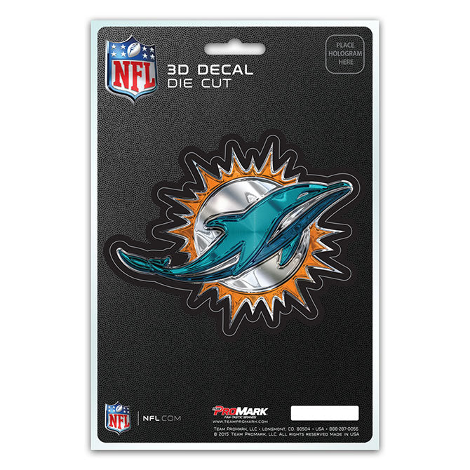 Miami Dolphins Die Cut 3D Decal