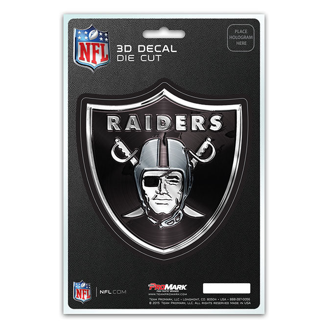 Oakland Raiders Die Cut 3D Decal