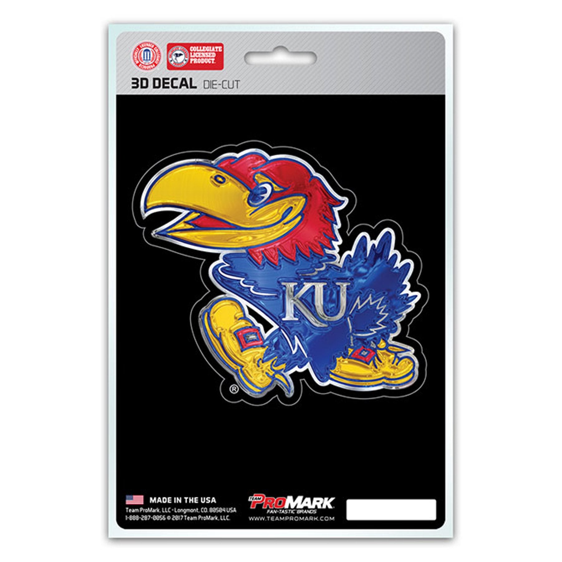 Kansas Jayhawks Die Cut 3D Decal