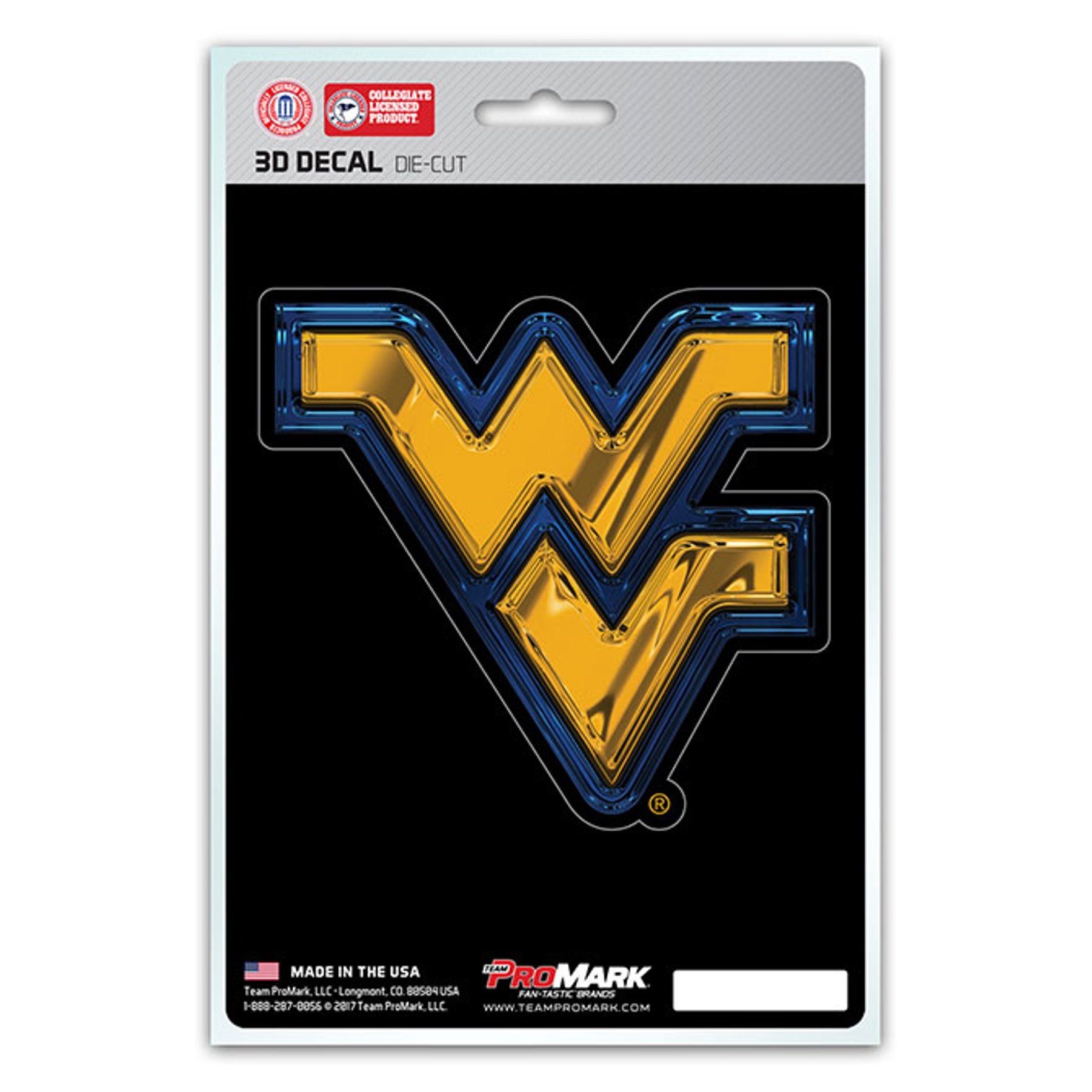 West Virginia Mountaineers Die Cut 3D Decal