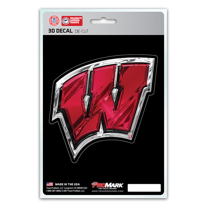 Wisconsin Badgers Die Cut 3D Decal