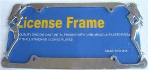 Twin Ladies Chrome License Plate Frame