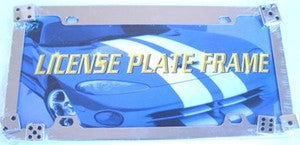 Chrome Dice Lucky Seven License Plate Frame