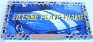 Dollar Signs Chrome License Plate Frame