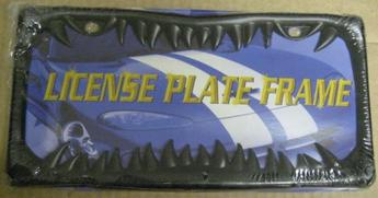 Black Shark Tooth License Frame