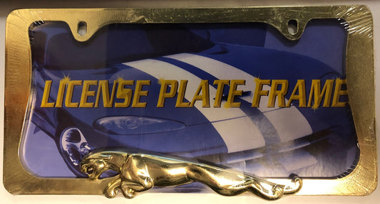 Jaguar Gold License Plate Frame