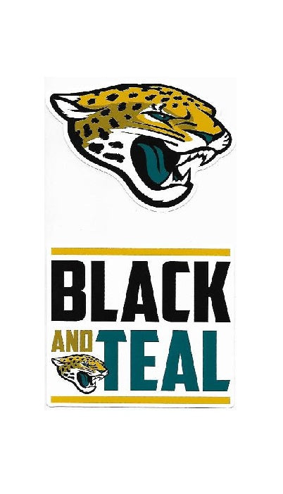 Jacksonville Jaguars Double Up Die Cut Vinyl Stickers