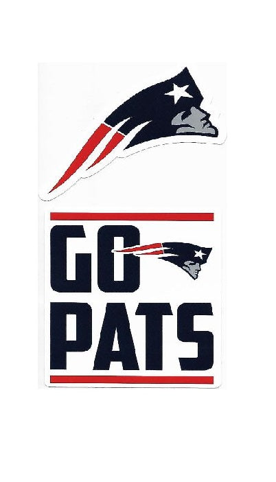 New England Patriots Double Up Die Cut Vinyl Stickers