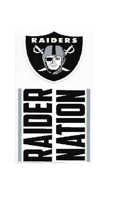 Oakland Raiders Double Up Die Cut Vinyl Stickers