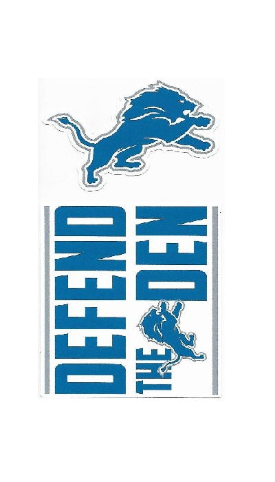 Detroit Lions Double Up Die Cut Vinyl Stickers