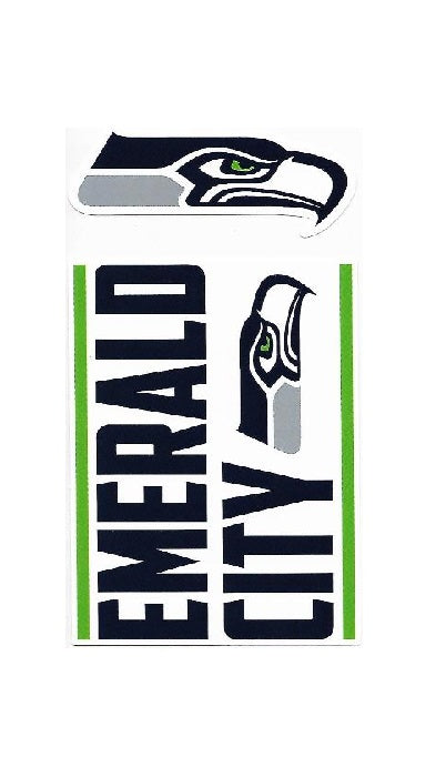 Seattle Seahawks Double Up Die Cut Vinyl Stickers