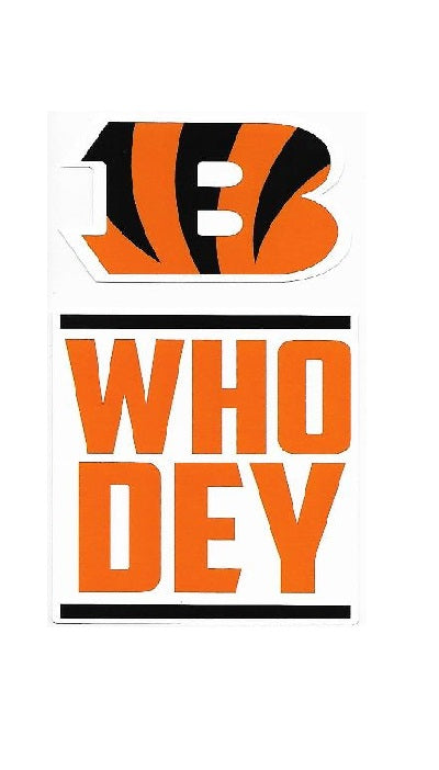 Cincinnati Bengals Double Up Die Cut Vinyl Stickers