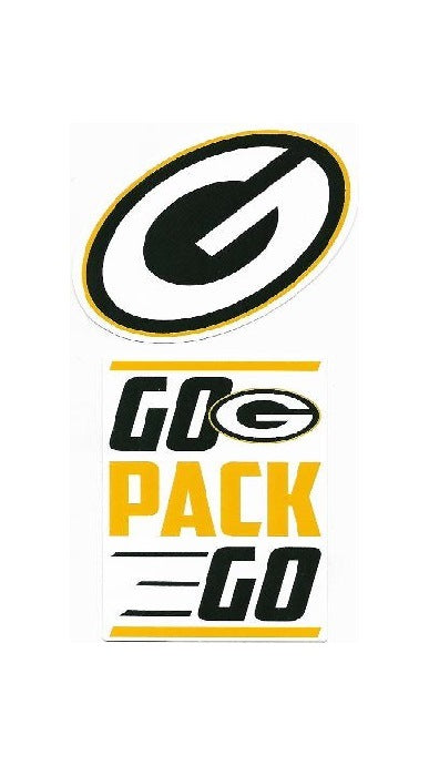 Green Bay Packers Double Up Die Cut Vinyl Stickers