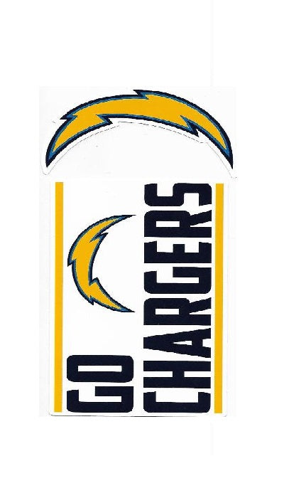 Los Angeles Chargers Double Up Die Cut Vinyl Stickers