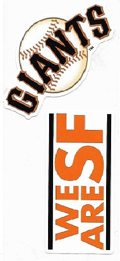 San Francisco Giants Double Up Die Cut Vinyl Stickers