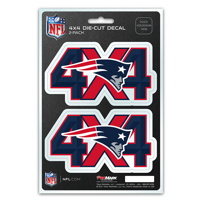 New England Patriots 4x4 Decal Pack