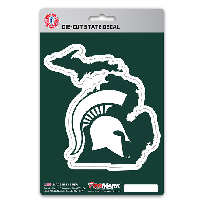 Michigan State Spartans Die Cut State Decal