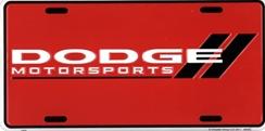 Dodge Motorsports Red License Plate